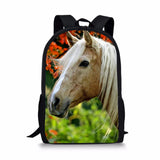 Children's Backpack Flower Horse Prints Pattern Toddler School Book Bags