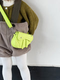 Girls Retro Rivet Saddle Bag Kids Shoulder Handbag