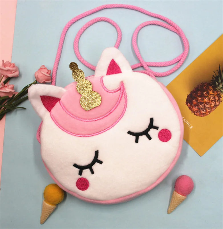 Kids Cartoon Unicorn Messenger Bag Mini Handbag Toy Wallet