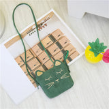 Kids Cat Mini Coin Purse Leather Shoulder Bag