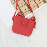 Kids Cat Mini Coin Purse Leather Shoulder Bag