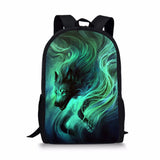 Wolf Prints Kids School Book Bag