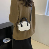 Circular Small Handbags Women's Shoulder Bag Pu Leather Crossbody Bags