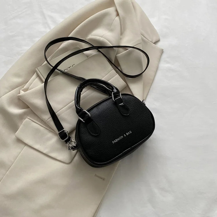 Circular Small Handbags Women's Shoulder Bag Pu Leather Crossbody Bags