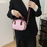 Circular Small Handbags Women's Shoulder Bag Pu Leather Crossbody Bags