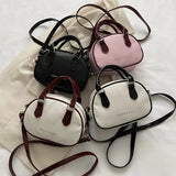 Circular Small Handbags Women's Shoulder Bag Pu Leather Crossbody Bags