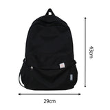 Classic Backpack Women Girls Solid Backpack High School Student Large Capacity