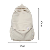 Classic Backpack Women Girls Solid Backpack High School Student Large Capacity