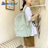 Classic Solid School Bag for Teenager Girls Large Capacity Book Pack