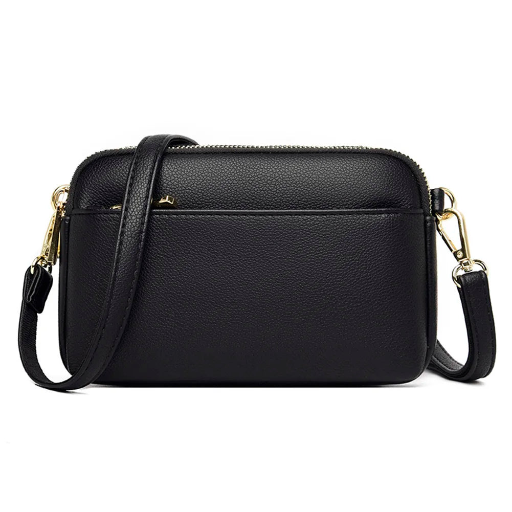 Vintage Crossbody Bags Multi-pocket Ladies Handbag Adjustable Strap Travel Purse