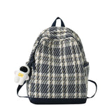 Classic Pleated Nylon Retro Schoolbag Female Zipper Backpack