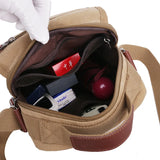 Classic Retro Canvas Small Square Bag Large Capacity Shoulder Bag