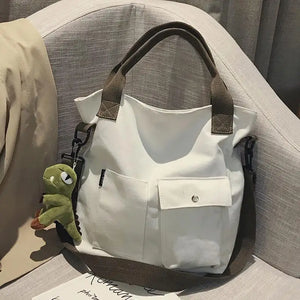 Classic Messenger Bag for Women Lady Student Nylon Waterproof Canvas Schoolbag