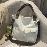 Classic Messenger Bag for Women Lady Student Nylon Waterproof Canvas Schoolbag