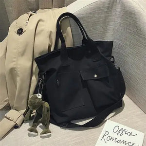 Classic Messenger Bag for Women Lady Student Nylon Waterproof Canvas Schoolbag