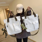 Classic Messenger Bag for Women Lady Student Nylon Waterproof Canvas Schoolbag
