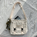 Women's South Korea Postman Bag Lady Student Nylon Waterproof Canvas Schoolbag