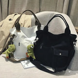Classic Messenger Bag for Women Lady Student Nylon Waterproof Canvas Schoolbag