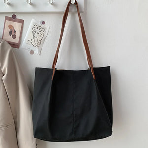 Women's Classic Shoulder Bag Waterproof Tote Lady Student Nylon Canvas