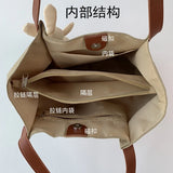 Women's Classic Shoulder Bag Waterproof Tote Lady Student Nylon Canvas