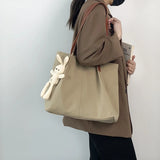 Women's Classic Shoulder Bag Waterproof Tote Lady Student Nylon Canvas