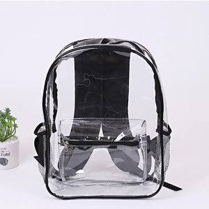 Clear Backpack Student PVC Waterproof Transparent School Rucksack