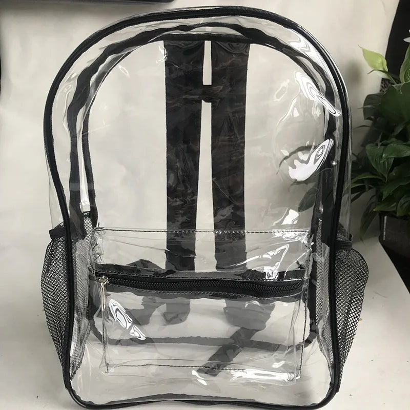 Clear Backpack Student PVC Waterproof Transparent School Rucksack