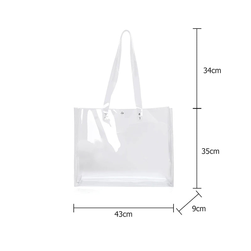 Clear Bag PVC Transparent Shoulder Bags Women's Handbag Crystal Totes