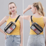 Clear PVC Waist Fanny Packs Phone Holder Sling Chest Pouch Travel Gym Sports Bag