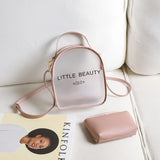 Clear PVC Women Backpack Transparent School Bag Girls