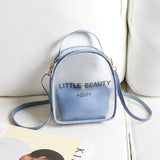 Clear PVC Women Backpack Transparent School Bag Girls
