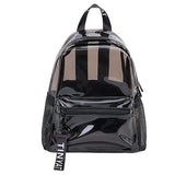 Clear PVC Women Backpack Transparent Solid Backpack Travel School Backpack Bag