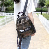 Clear PVC Women Backpack Transparent Solid Backpack