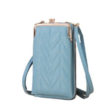 Clip Phone Pocket Shoulder Bag Women PU Leather Crossbody Bag