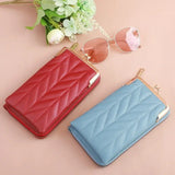 Clip Phone Pocket Shoulder Bag Women PU Leather Crossbody Bag