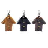 Clothes Shape Key Holder Keychain PU with Metal Hook Keys Storage Bag