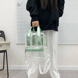 College Students Transparent Backpacks Women Backpack Waterproof