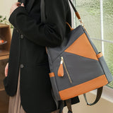 Casual Nylon Backpack for Girls - Large Capacity High School Bag