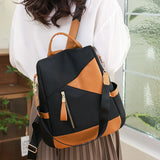 Casual Nylon Backpack for Girls - Large Capacity High School Bag