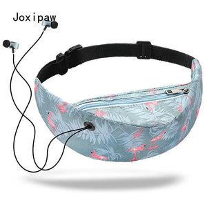 Colorful Print Waist Bag for Men Women Fanny Packs Outdoor Sports Belt Bag