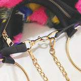 Colourful Plush Chain Bag Women Messenger Bag Lady Contrast Clutch Shoulder Bag