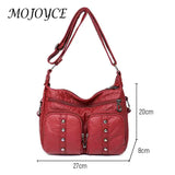 Soft PU Leather Tote Bag with Multi-pocket - Weekend Vacation
