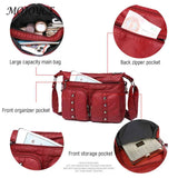 Soft PU Leather Tote Bag with Multi-pocket - Weekend Vacation