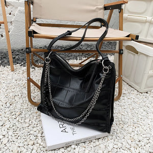Retro Beading Chain Ladies Tote Large Capacity Crossbody Bag
