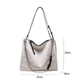 Retro Beading Chain Ladies Tote Large Capacity Crossbody Bag