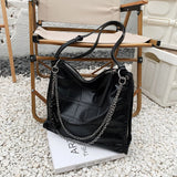 Retro Beading Chain Ladies Tote Large Capacity Crossbody Bag