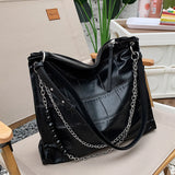 Retro Beading Chain Ladies Tote Large Capacity Crossbody Bag