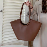 Women's Large Capacity Shoulder Bag PU Leather Tote Ladies Satchel