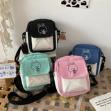 Women's Cartoon Printing Crossbody Shoulder Bag Mini Handbag Flap Purse