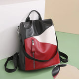 PU Soft Leather Women Backpack Casual Large-capacity Anti-theft Travel Bag